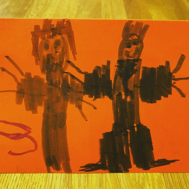 Child's hand drawn anniversary card